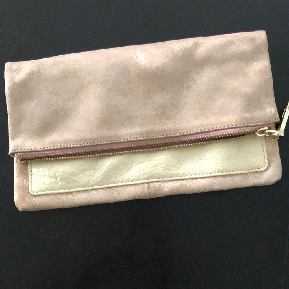 Gap leather fold over clutch purse